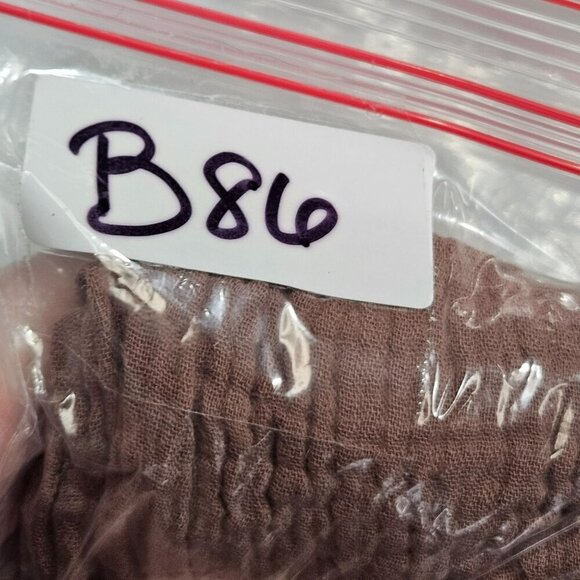 Bucket List Brown Gauzy Jumpsuit Overall Adjustable Straps Wide Legs Oversized S - Picture 12 of 13